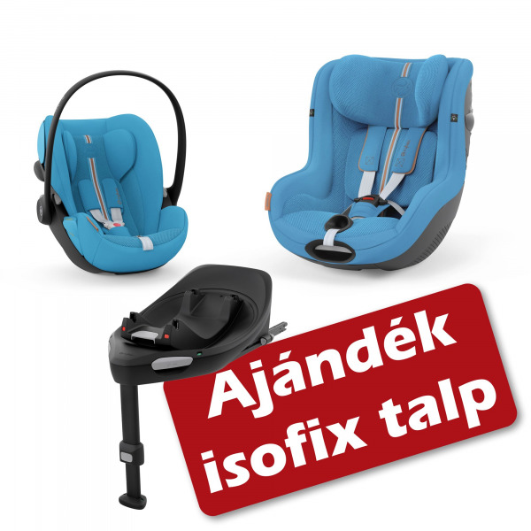CYBEX Gold Cloud G + Sirona G + base G - Beach Blue Plus